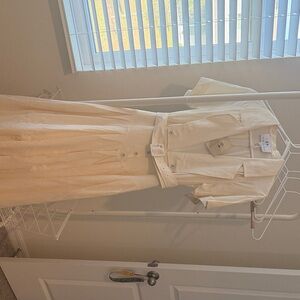 Chic Cream Belted Midi Dress